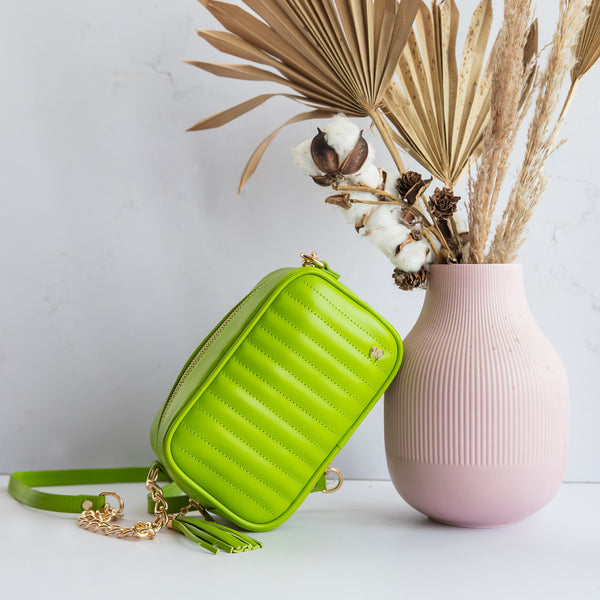 The Olivia Crossbody - Lime Green